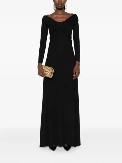 Roserry Tuscany Flared Maxi Dress In Black