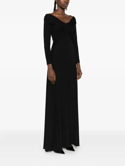 Roserry Tuscany Flared Maxi Dress In Black
