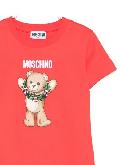 Moschino Print T-shirt In Red