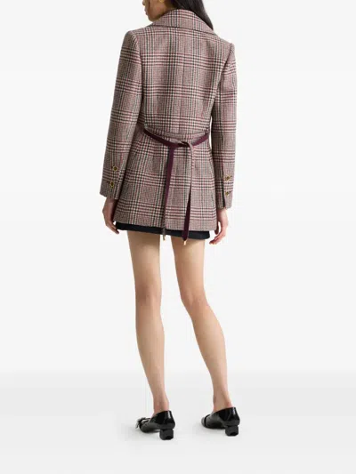 Patou Belted Jacket Featuring Flap Pockets In Multi