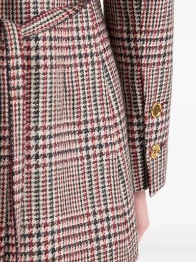 Patou Belted Jacket Featuring Flap Pockets In Multi