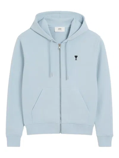 Ami Alexandre Mattiussi Ami Paris Ami Paris De Coeur Cotton Hoodie In Blue