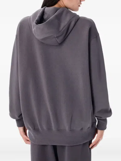 Nike Logo-embroidered Hoodie In Gray