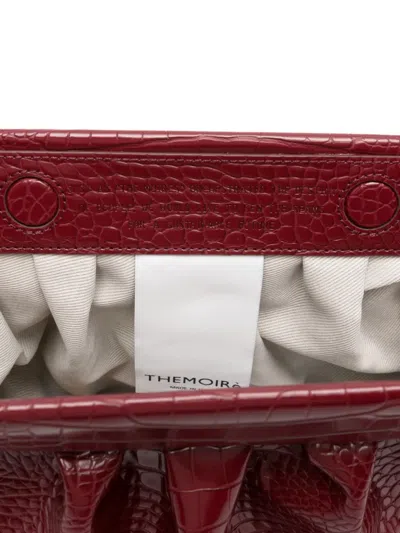Themoirè Tia Croco Prune Bag In Red