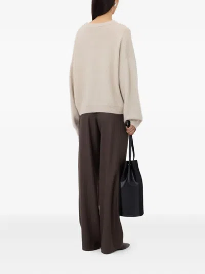 Loulou De Saison Tristan Sweater Woman Stone In Neutral