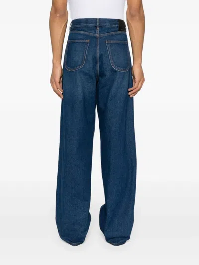 Off-white Five-pocket Back-patch Jeans In Blue