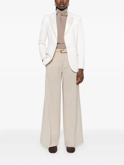 P.a.r.o.s.h Single-breasted Wool-blend Blazer In White