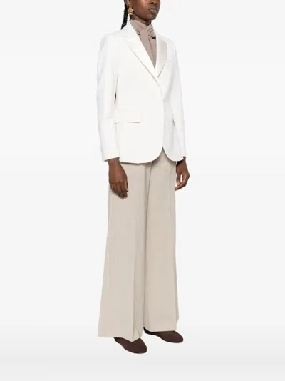 P.a.r.o.s.h Single-breasted Wool-blend Blazer In White