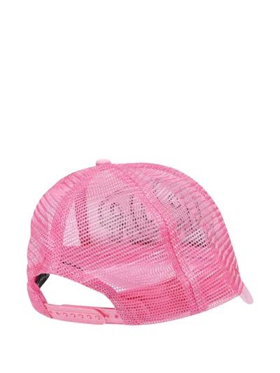 Who Decides War Embroidered-patch Trucker Cap In Pink
