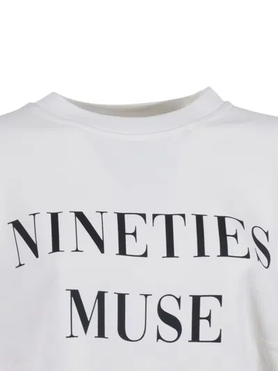 Elisabetta Franchi Oversized Sweatshirt With Bold Text Graphics In White
