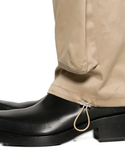 Mugler Belted Cargo Casual Pants In Neutral