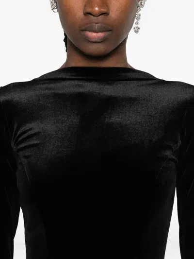 企领长袖超长连衣裙