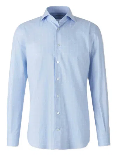 Atelier Munro Plain Dress Shirt In Blue