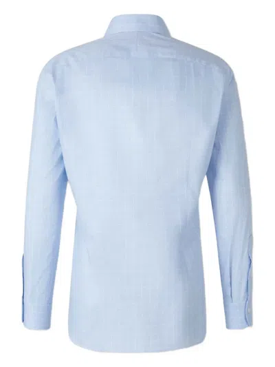 Atelier Munro Plain Dress Shirt In Blue