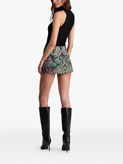 Alice And Olivia Mace Paisley Highrise Mini Skort In Multi