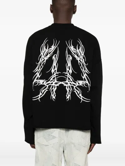 44 Label Group Sweatshirt In Black Cotton In Black
