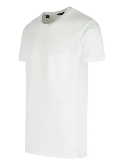 Tom Ford Crew Neck Cotton-lyocell Blend T-shirt In White