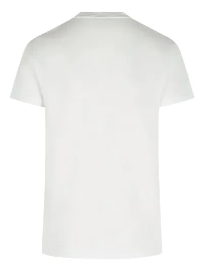 Tom Ford Crew Neck Cotton-lyocell Blend T-shirt In White