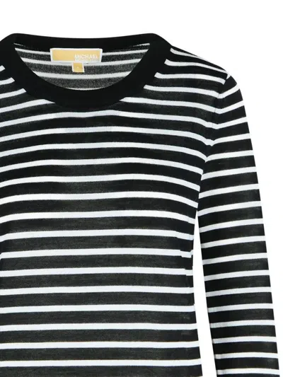 条纹罗纹套头衫