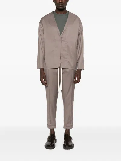 Hamza Cuffed-hem Trousers In Neutral