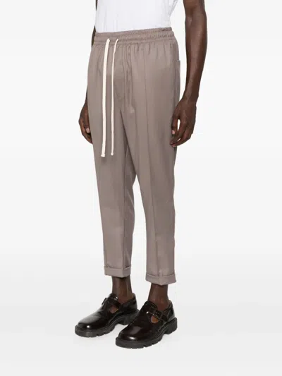 Hamza Cuffed-hem Trousers In Neutral
