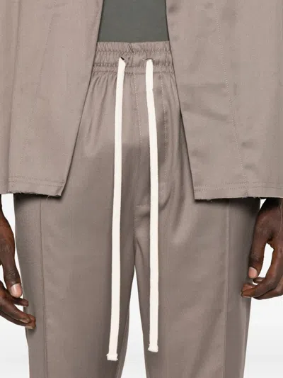Hamza Cuffed-hem Trousers In Neutral
