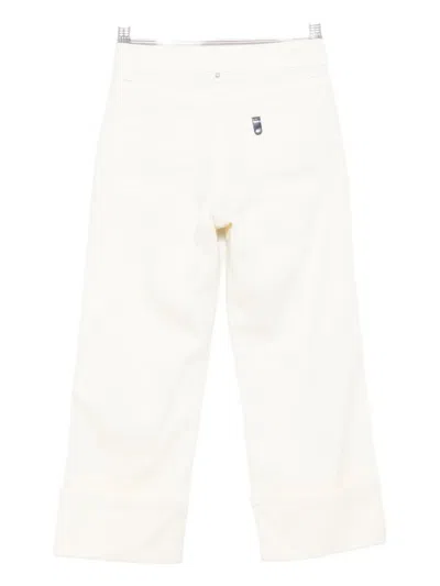 Liu •jo Button-closure Cuffed Jeans In White