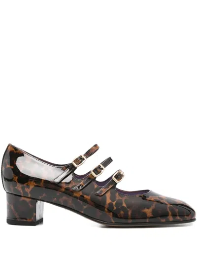 Carel Paris Block Heel Animal Print Pumps In Animal Print
