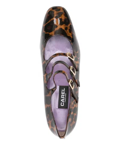 Carel Paris Block Heel Animal Print Pumps In Animal Print