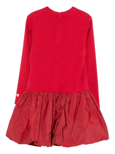 Monnalisa Kids' Long-sleeve Dress In Red