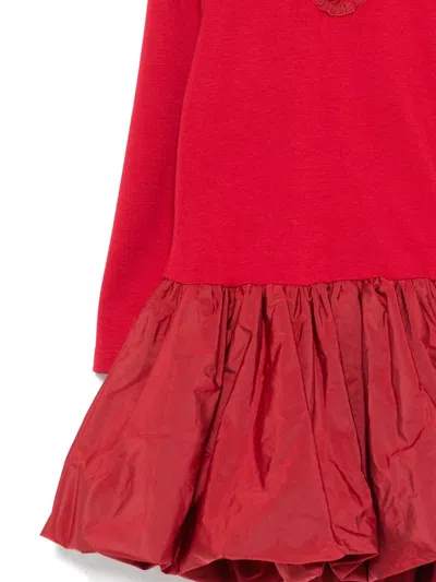 Monnalisa Kids' Long-sleeve Dress In Red