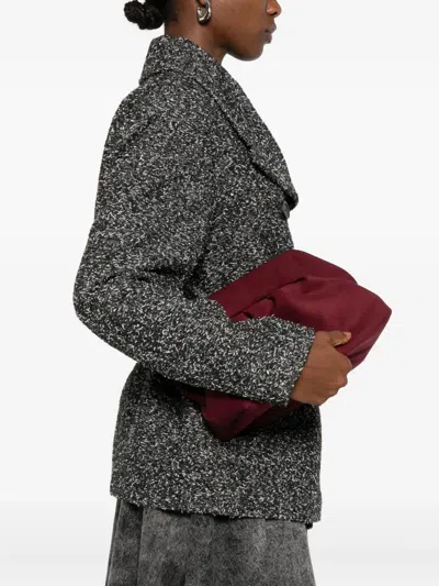 Themoirè Tia Suede Prune Bag In Red