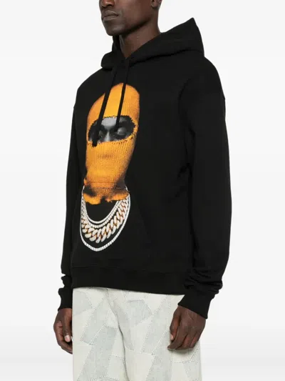 Ih Nom Uh Nit Hooded Cotton Sweatshirt Featuring Graphic Print In Black