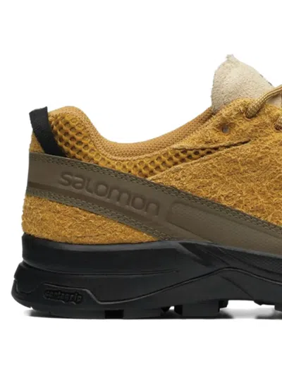 Salomon Textured Tan And Brown Sneakers In Multi