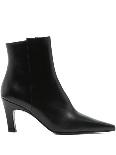 Roberto Festa 75mm Yanira Pointed-toe Heeled Ankle Boots In Black