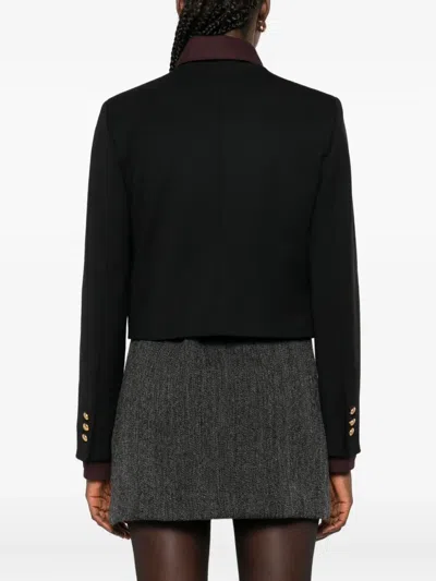 P.a.r.o.s.h Liliuxy Button-fastening Cropped Jacket In Black