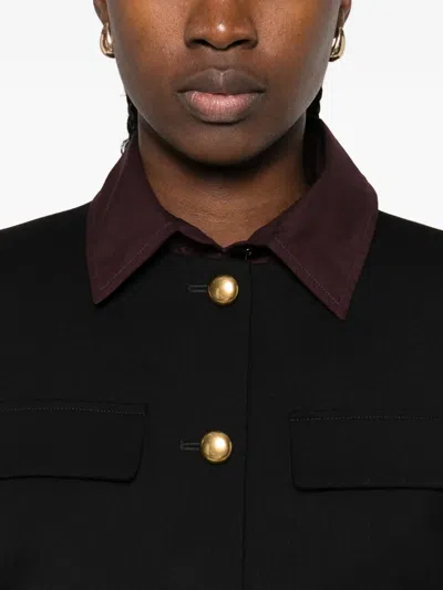 P.a.r.o.s.h Liliuxy Button-fastening Cropped Jacket In Black