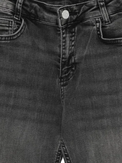 Liu •jo Quilted Five-pocket Design Jeans In Gray