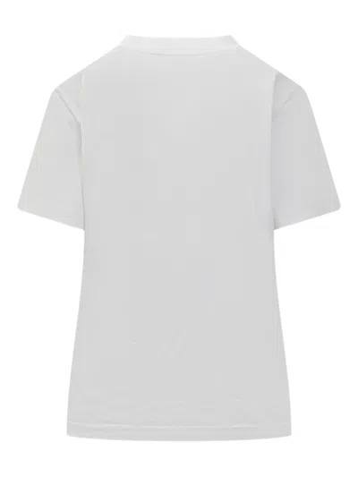 Msgm Printed Cotton T-shirt In White