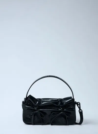 Acne Studios Women Mircro Multipocket Grained Leather Shoulder Bag In Black