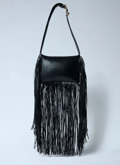 Sportmax Mini Soffy Bag In Nappa With Fringes In Black