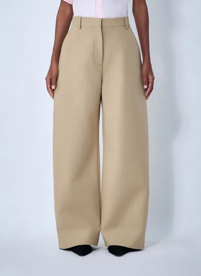 Acne Studios Cotton Satin Wide-leg Pants In White