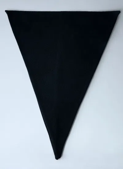 Rier Mini Triangular Wool Scarf In Black