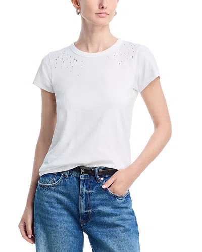 Rag & Bone Ombre Stud Tee In White