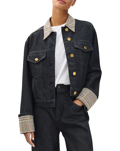 Rag & Bone Harriet Denim Trucker Jacket In Twilight Rinse Combo In Black
