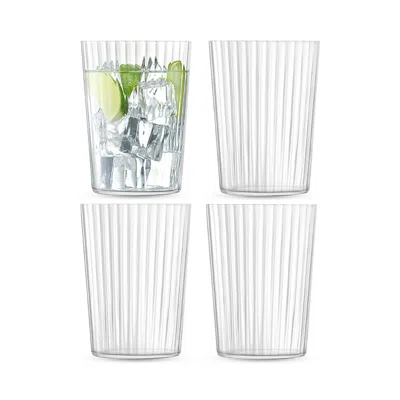 Lsa Gio Line Large Tumbler, Set Of 4 In Transparent