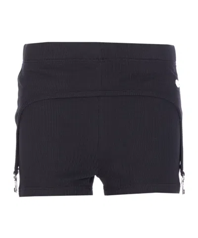 Jean Paul Gaultier Mini Shorts "the Garter" In Black
