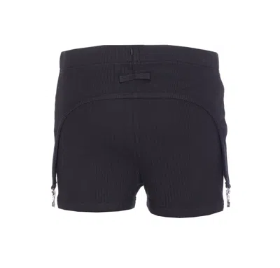 Jean Paul Gaultier Mini Shorts "the Garter" In Black