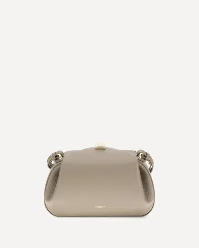 Yuzefi Small Oyster Pleated Magnet-closure Shoulder Bag In Gray