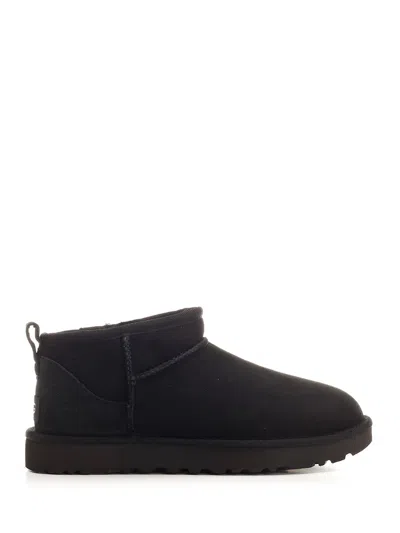 Ugg Classic Ultra Mini Ankle Boots In Black